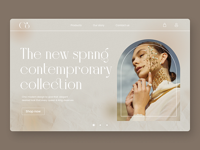 Jewellery - modern website concept dailyui dailyuichallenge design fashion figma minimal modern pastel ui webdesign website