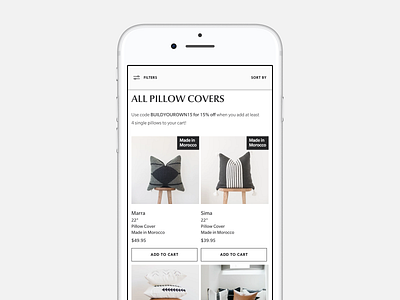 Woven Nook Collection Page brand ecommerce web design web development website