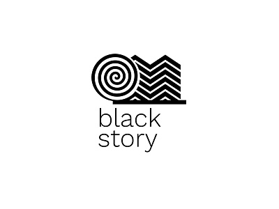 Black Story - logo with pattern black logo optical illusion logo pattern logo patterned logo