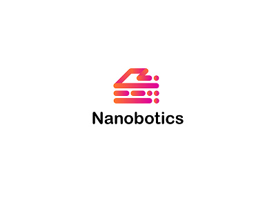 Nanobotics - startup logo nano technology branding nanobotics robotics logo robotics logotype