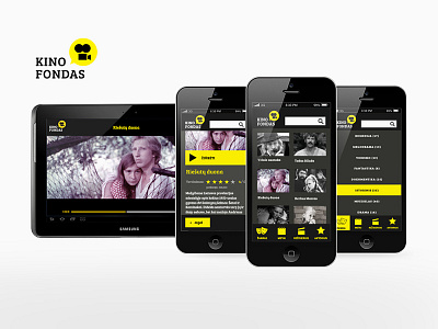 Cinema fund - App design app design cinema archive interface design