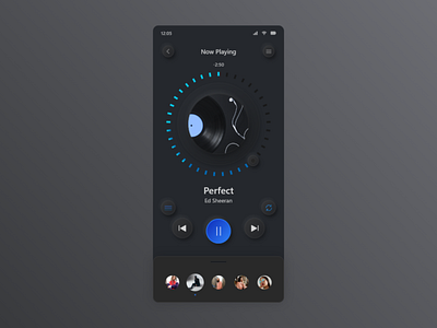 Music Player design music neumarphism player redesign ui