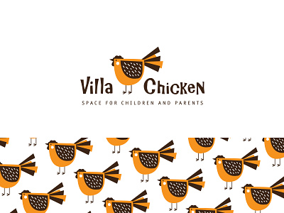 Logo for Villa Chicken branding design flat illustration illustrator logo minimal pattern vector