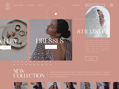 Design concept of landing page/web for fashion brand