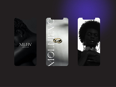 UX/UI screen design for jewelry brand