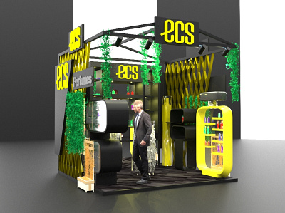 Perfume Stall 3d branding design environment lights