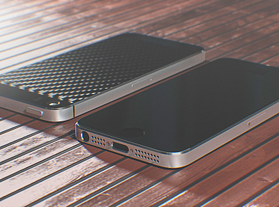 iPhone 5s Space Grey 3d branding iphone lights