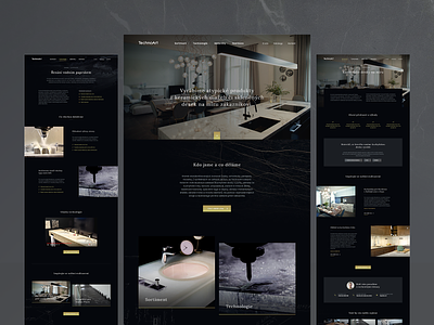 Technoart black classy dark design landing page luxurious luxury material modern pavement technology web webdesign website