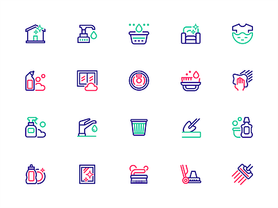 Cleaning cleaning cleaning icon color design icon icon design icon set icons line icons logo ui ux