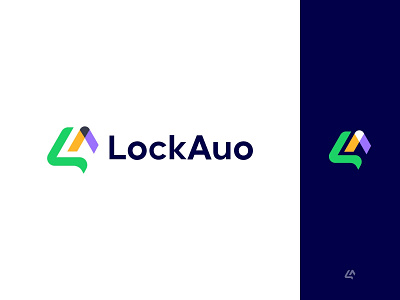 LockAuo Logo Design brand branding brandmark clean design gradient icon identity letter logo logo design logo designer logo mark logodesign logos logotype mark monogram symbol thefalcon