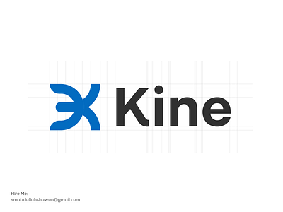 Kine Logo Design a l e x t a s s l o g o d s g n b c f h i j k m p q r u v w y z brand identity branding brandmark icon identity identity design letter lettering logo logo design logo designer logos mark monogram symbol thefalcon type typography