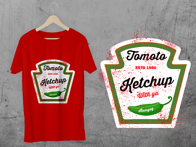 ketchup t shirt mockup