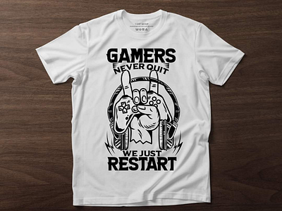 Awesome gaming t shirt design