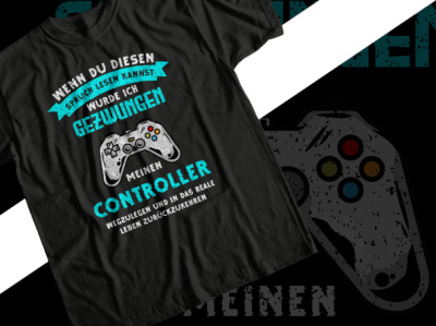 gamer t shirt design in german language