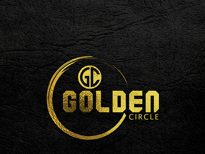 Golden circle logo design with gold colours