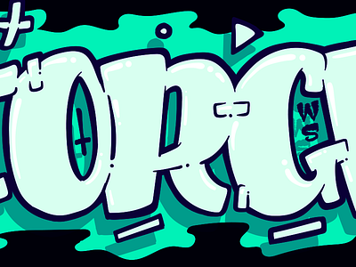 G E O R G E graff graffiti lettering neon type typography