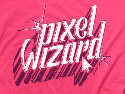 Pixel Wizard custom hand lettering new media club odopod retro rit shirt type typography vintage