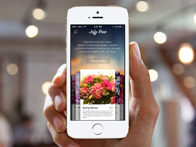 Flowers App app interface ios iphone ui ux
