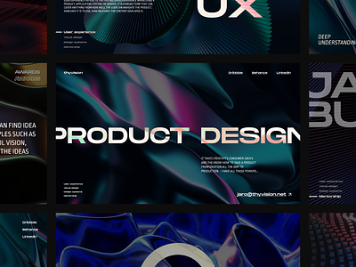 Visuals - Personal Page - Concept art concept design font gradients interaction large lead modern neo page product ui variable font visual website