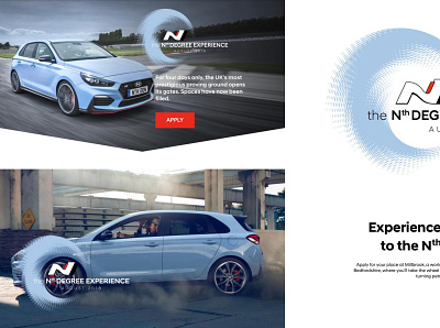 Hyundai i30 N driving experience branding design illustration logo typography
