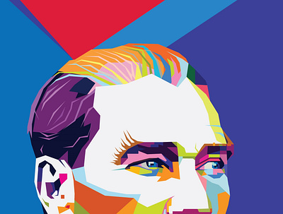 ATATÜRK WPAP art atatürk design illustration vector