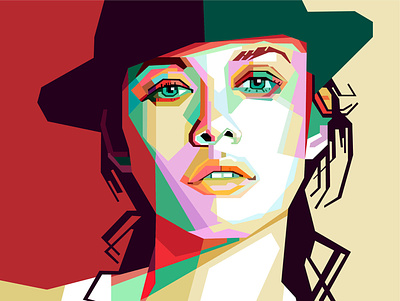 OLGA WPAP art design illustration olga vector