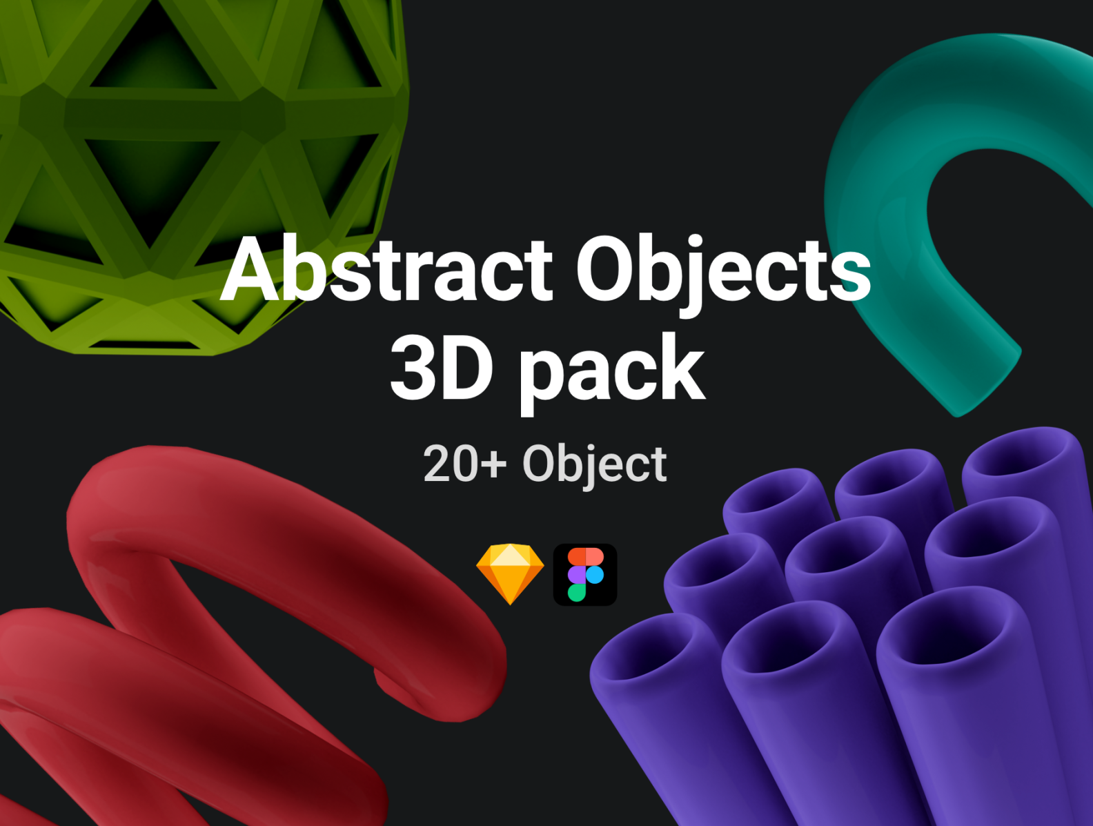 Abstract 3D objects pack by Nurşid Cesur Mürsel on Dribbble