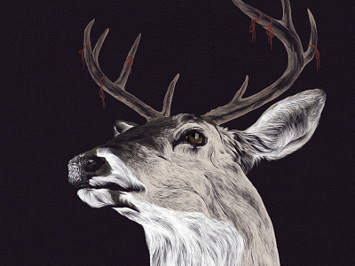 'Remin'deer antlers artnerd buck deer drawing illustration reminder string