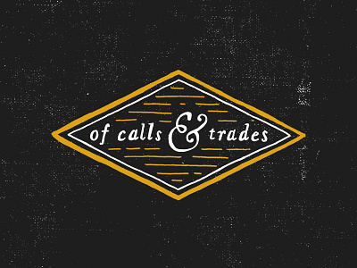 of calls & trades barbershop dei gratia event hand drawn hand lettering typography