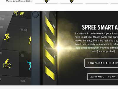 Spree Wearables Redesign app athletic button composite iphone spree website