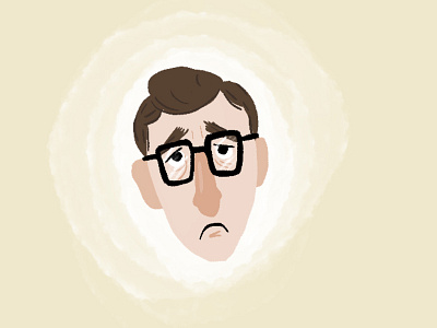 Sad Woody character illustration woody allen