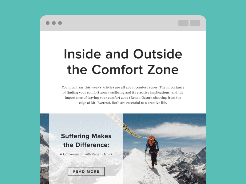 All about Comfort Zones