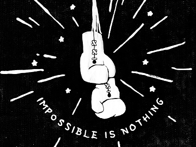 Impossible Is Nothing dei gratia hand lettering muhammad ali quote type typography
