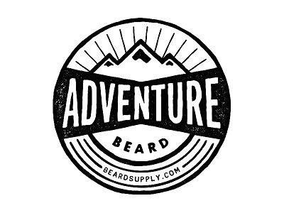 Adventure Beard adventure beard beard supply fake vintage hand lettering stamp sticker