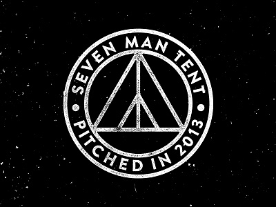 Seven Man Tent branding camping custom type logo manly stamp tent