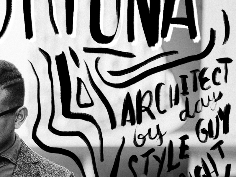 Blurbs photo hand lettering typography type
