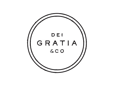 Dei Gratia & Co. barber branding custom type dallas identity logo