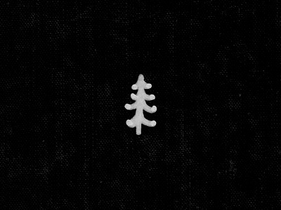 Pine Tree branding hand lettering icon micron pine tree
