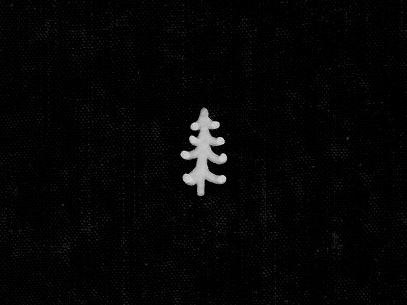 Pine Tree micron hand lettering pine tree branding icon