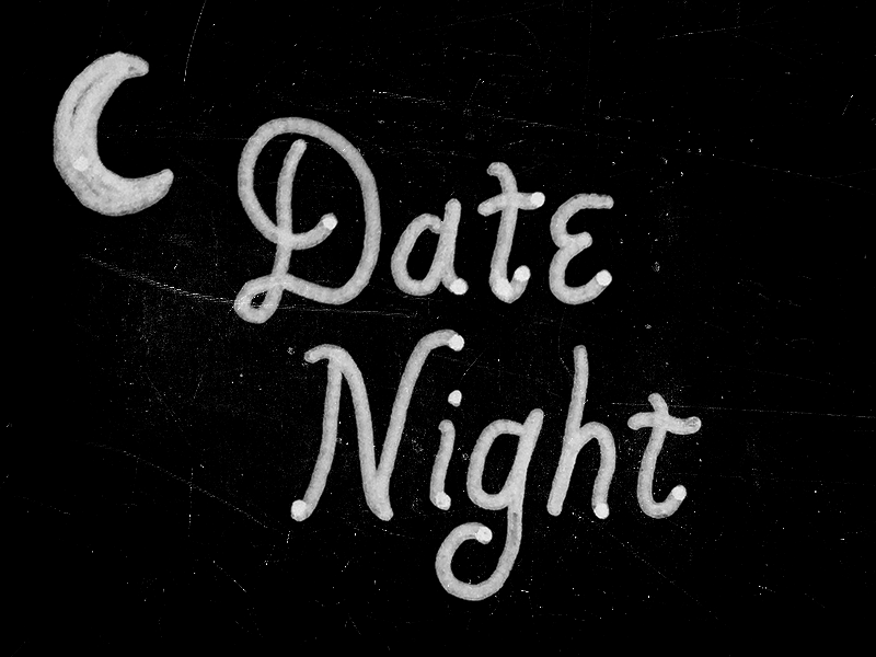 Date Night pigma micron netflix typography hand lettering
