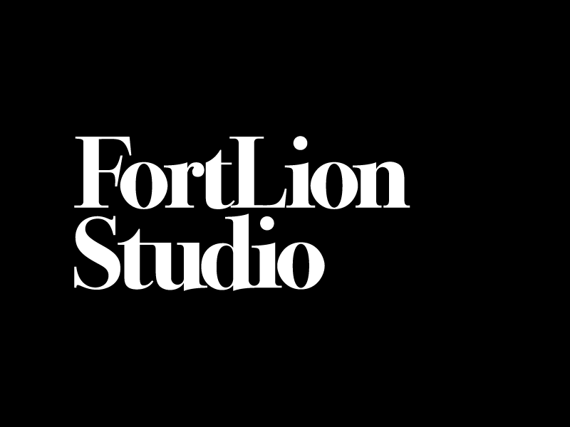 Fort Lion Studio custom font logotype studio branding logo fort lion