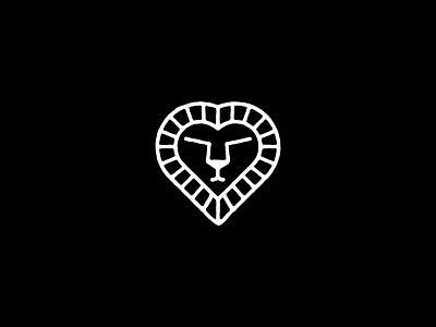 Lion's Heart branding fort lion studio heart lion logo mark