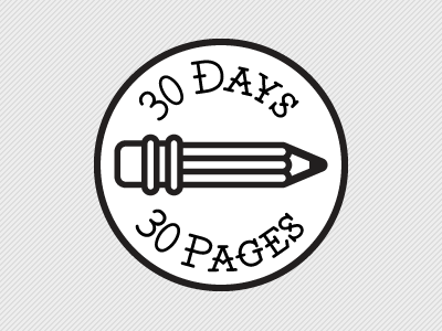 30 Days 30 Pages 30 days 30 pages icon pencil project