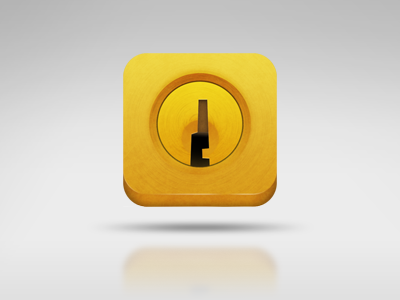 Lock Icon app gold icon ios keyhole lock metal photoshop