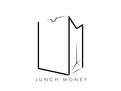 Lunch Money bag brown food initials logo lunch money