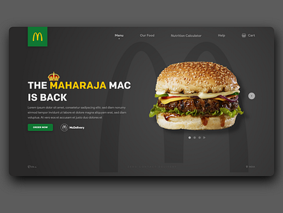 Online Food Ordering building burger burger king burger logo burger menu burgers food mack maharaja mcu order ui web