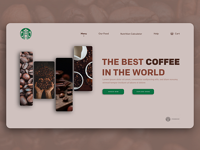 coffee web ui coffee coffee bean coffee cup coffeeshop consept starbucks ui