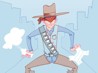 831 Diaperdaddy2 400x300 cowboy illustration vector