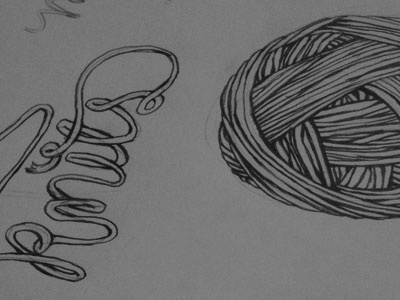0119 Sketch graphite hand drawn sketch type yarn