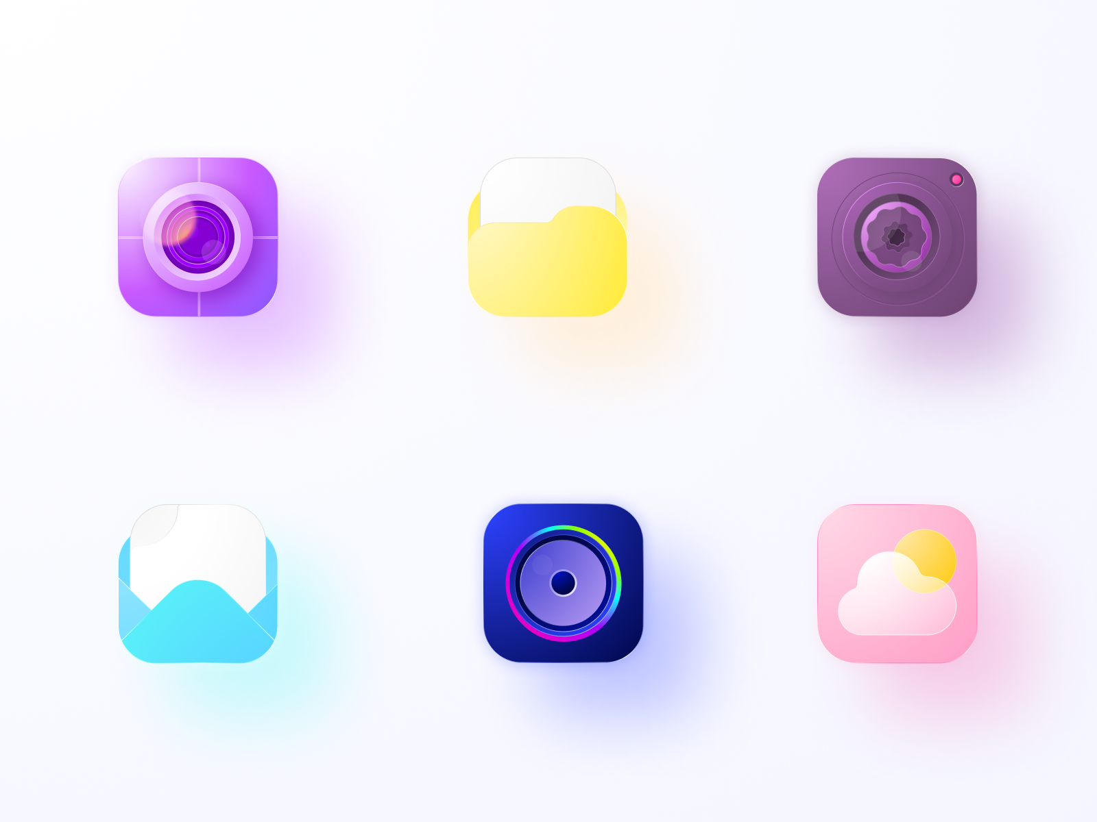 Icon set_white by Daria Tiunchik on Dribbble